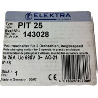 ELEKTRA PIT 25 Polumschalter für 2 Drehzahlen 143028