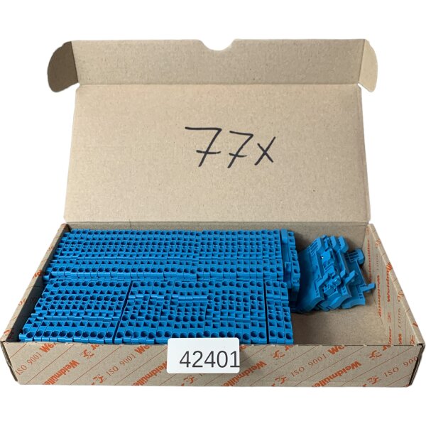 SET Inhalt 77 stk! Weidmüller ZDU 2.5/3AN BL Reihenklemmen 1608550000
