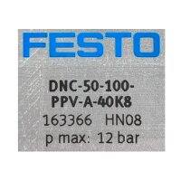 FESTO DNC-50-100-PPV-A-40K8 163366 Normzylinder Zylinder