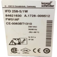 Krom Schröder IFD 258-5/1W 84621630 Gasfeuerungsautomat