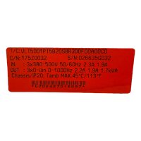 Danfoss VLT5001PT5B20SBR3D0F00A00C0 Frequenzumrichter 175Z0032 1,7KVA