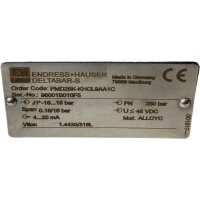 Endress + Hauser DELTABAR-S Transmitter PMD25K-KHCL9AA1C...