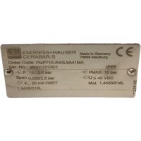 Endress+Hauser CERABAR-S PMP71K-R43L9A41MA...