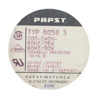 PAPST 6058 S  Axiallüfter Lüfter