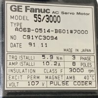 GE Fanuc A06B-0514-B601#7000 5S/3000 Servomotor