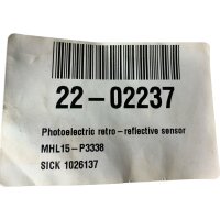 SICK 22-02237 MHL15-P3338 Photoelectric Sensor