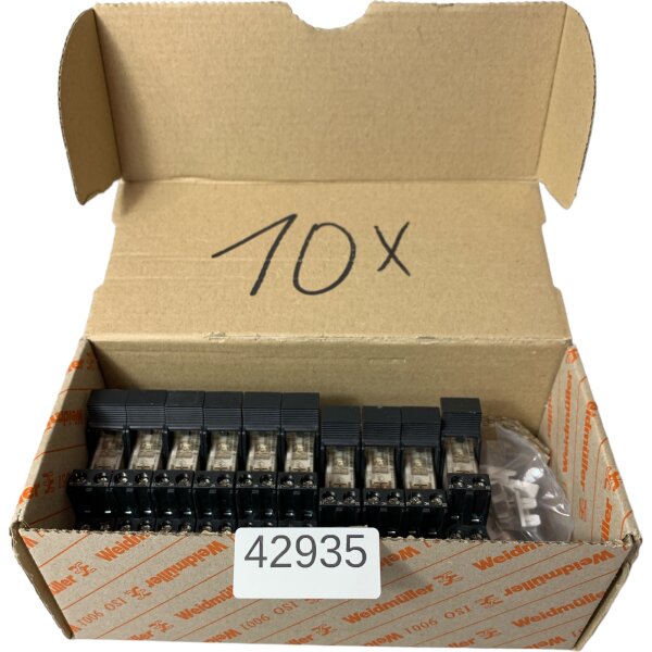 SET INHALT 10 STK! Weidmüller 7940006157 RCLKIT 24VDC 2CO LED GN Relaisbaustein