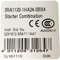 Siemens 3RA1120-1HA24-0BB4 Starterkombination
