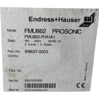 Endress + Hauser FMU862-R1A1A1 Messumformer 919637-0003