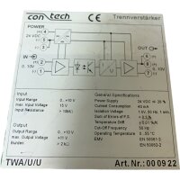 Contech TWA/U/U Trennverstärker 000922