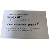 eltroma technik EQ 72 Dreheiseninstrument 0-250 V