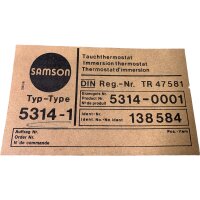 Samson 5314-0001 Temperaturregler Regler 138584