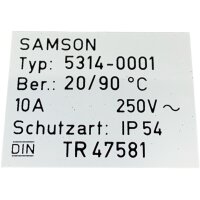 Samson 5314-0001 Temperaturregler Regler 138584