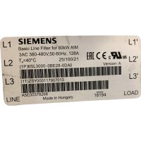 Siemens 6SL3000-0BE28-0DA0 Basic Line Filter