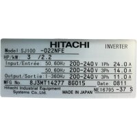 HITACHI SJ100-022NFE Wechselrichter
