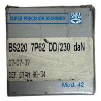 SNFA BS220 7P62 DD/230 daN Super Präzisionslager
