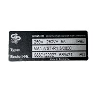 Bernstein MAN-VST-R1,5-0800 Magnetic Float Switch