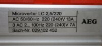 AEG Microverter LC 2,5/200 Eing 220v  Frequenzumrichter 7A umrichter nr 029 102