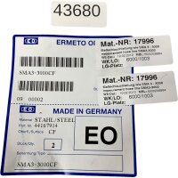 Ermeto SMA3-3000CF Hochdruckschlauch mit Gewindeanschluss
