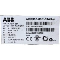 ABB ACS355-03E-03A3-4  Inverter  1,1 Kw