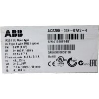 ABB ACS355-03E-07A3-4 Inverter  3 Kw