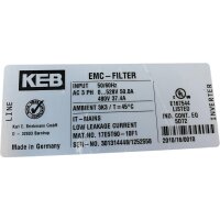 KEB 17E5T60-10F1 EMC Filter