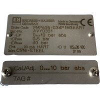 Endres + Hauser PMP635-G34P1M3AAR1 Durchflussmesser...