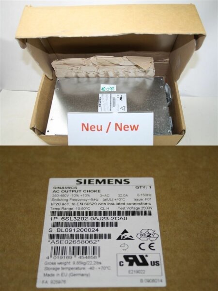 Siemens sinamics 6SL3202-0AJ23-2CA0 Ausgangsdrossel AC OUTPUT CHOKE