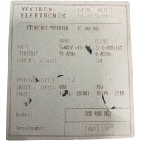 Vectron-Elektronik VC 400-060 Frequenzumrichter Inverter...