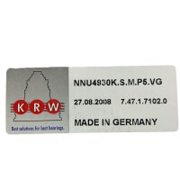 KRW NNU4930K.S.M.P5.VG Reihenzylinder-Rollenlager