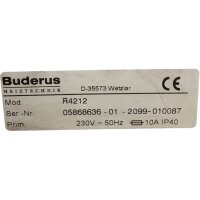 Buderus R4212 Heizungsregelung mit Fühler...
