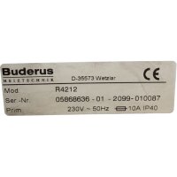 Buderus R4212 Heizungsregelung mit Fühler...