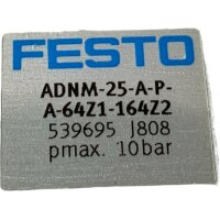 FESTO ADNM-25-A-P-A-64Z1-164Z2 539695 Mehrstellungszylinder