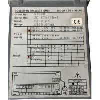 GOSSEN-METRAWATT A1060 DIGEM f 96 x 48 AK Panel Meter Amperemeter