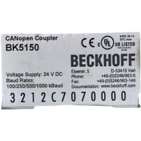 BECKHOFF BK5150 CANopen Coupler