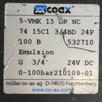 Coax 5-VMK 15 DR NC Wege-Ventil 5--VMK15DRNC