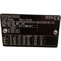 Siemens 1AV3164B 1 LE0031DB434FB4 Drehstrom-Asynchronmotor