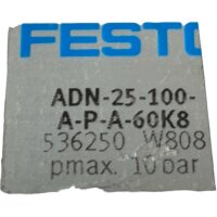 FESTO ADN-25-100-A-P-A-60K8 536250 Kompaktzylinder