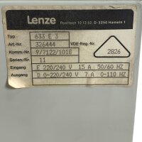 Lenze 633 E 3 Frequenzumrichter 326444