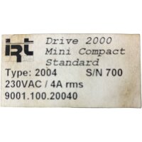 irt SA Drive 2004 9001.100.20040 Mini Compact EMC Filter