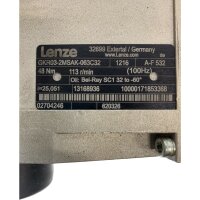 FLANSCH BESCHÄDIGT! Lenze 0,6 KW 113min GKR03-2MSAK-063C32 3 Phase Asynchronus Motor