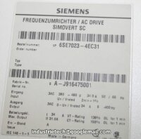 siemens  6SE7023-4EC31 frequenzumrichter AC drive simovert   6SE7023