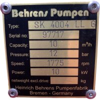 Behrens Pumpen SK 4004 LL G Kreiselpumpe Pumpe