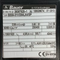 Bauer BS04-31V/D04LA4/SP Getriebemotor 0,06kW