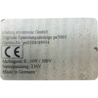 plating electronic pe3001 300V Digitale Spannungsanzeige