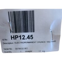 Schunk HP12.45 Electro-permanent magnetic chunck 165x150x85