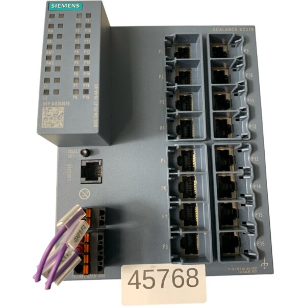 Siemens Scalance XC216 6GK5216-0BA00-2AC2 Industrial Ethernet Switch MAC-D4-F5-27-70-64-B9