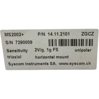 Syscom Instrumemts MS2002+ Acceleration Sensor