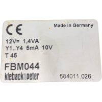 Kieback&peter FBM044 Ausgangsmodul Modul