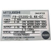 Mitsubishi S500 FR-S520S-0.4K-EC Inverter 0,4kw